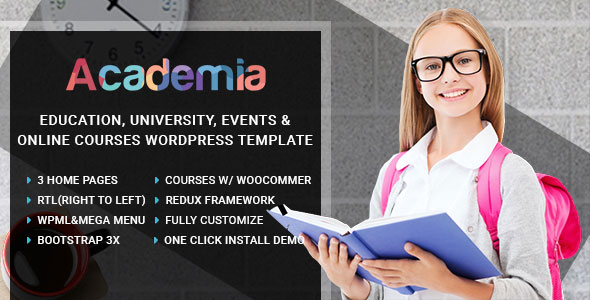 Download free Academia v2.9 – Education Center WordPress Theme