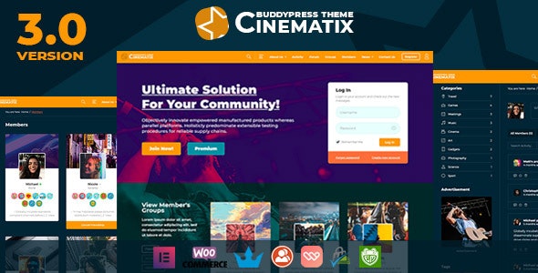 Download free Cinematix v3.0.4 – BuddyPress Nouveau Membership Theme