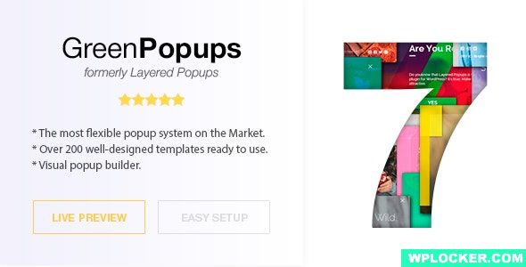 Download free Green Popups (formerly Layered Popups) v7.04 – Standalone Popup Script