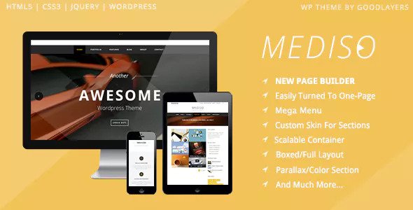 Download free Mediso v1.2.3 – Corporate / One-Page / Blogging WP Theme