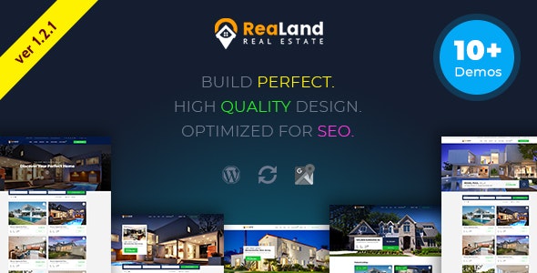 Download free ReaLand v1.2.1 – Real Estate Responsive WordPress Theme