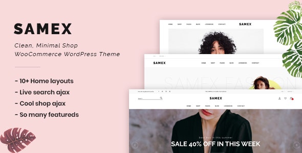 Download free Samex v1.5 – Clean, Minimal Shop WooCommerce WordPress Theme