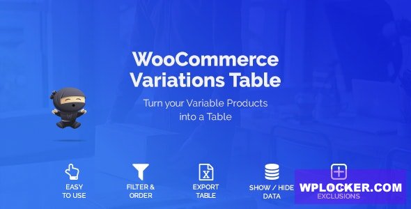 Download free WooCommerce Variations Table v1.2.16