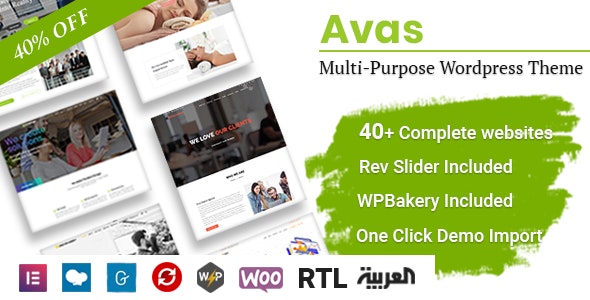 Download free Avas v6.1 – Multi-Purpose WordPress Theme