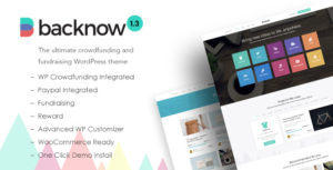 Download free Backnow v2.4 – Crowdfunding and Fundraising Theme