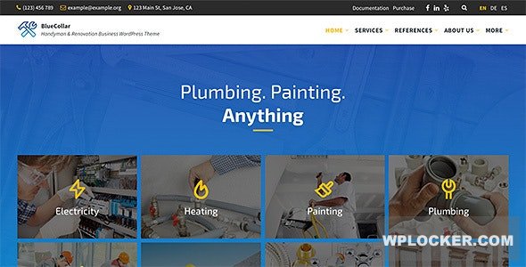 Download free BlueCollar v2.5.3 – Handyman & Renovation Business WordPress Theme