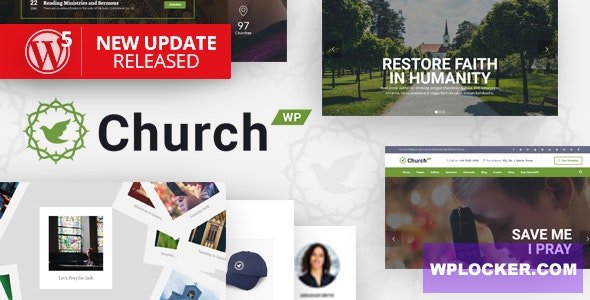 Download free ChurchWP v1.9.3 – A Contemporary WordPress Theme for Churches