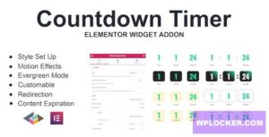 Download free Countdown Timer v1.0.0 – Elementor Page Builder Addon