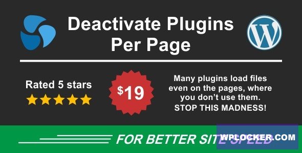 Download free Deactivate Plugins Per Page v1.10.0 – Improve WordPress Performance