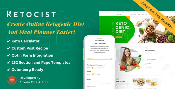 Download free Ketocist v1.2.42 – Keto Diet WordPress Theme