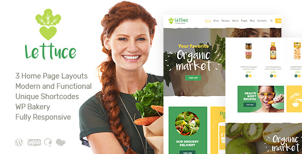 Download free Lettuce v1.1 – Organic Food & Eco Products Theme