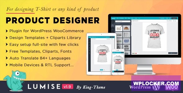 Download free Lumise Product Designer v1.9.5 – WooCommerce WordPress