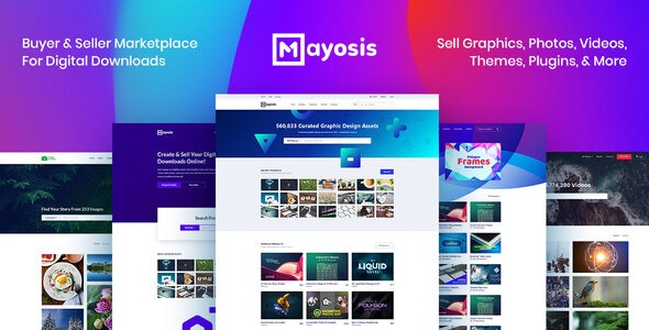 Download free Mayosis v2.8 – Digital Marketplace WordPress Theme
