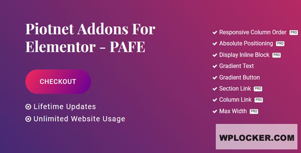 Download free Piotnet Addons Pro For Elementor v6.2.2