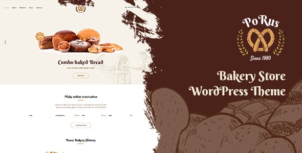 Download free Porus v1.0.2 – Bakery Store WordPress Theme