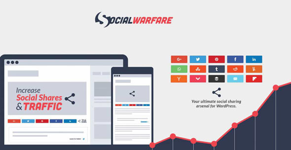 Download free Social Warfare Pro v4.0.1 – Best Social Sharing for WordPress