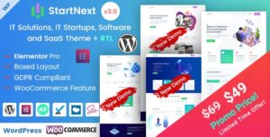 Download free StartNext v4.0.0 – IT Startups WordPress Theme