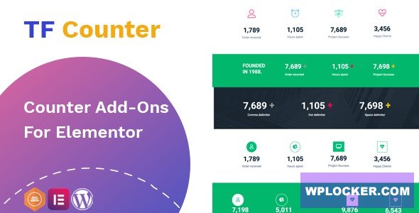 Download free TfCounter v1.0.1 – Counter widget For Elementor