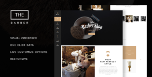 Download free The Barber Shop v1.8.3 – One Page Theme For Hair Salon