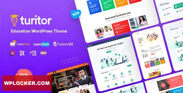 Download free Turitor v1.1.2 – LMS & Education WordPress Theme