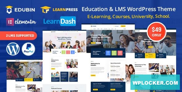 Download free Edubin v6.1.5 – Education LMS WordPress Theme