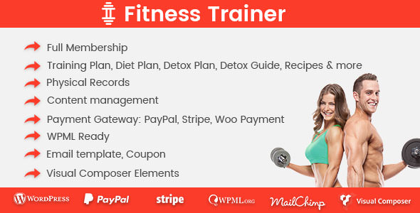 Download free Fitness Trainer v1.4.8 – Training Membership Plugin