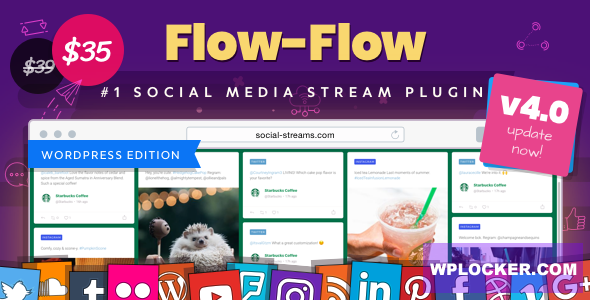 Download free Flow-Flow v4.6.3 – WordPress Social Stream Plugin