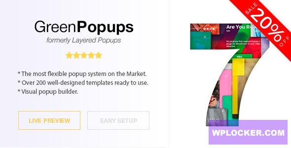Download free Green Popups (formerly Layered Popups) v7.0.6 – Popup Plugin for WordPress
