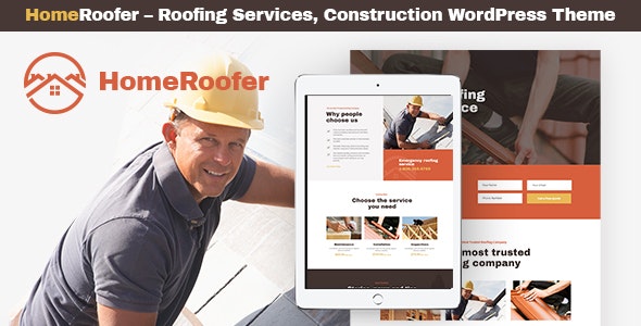 Download free HomeRoofer v1.0.2 – Roofing Company Services & Construction WordPress Theme