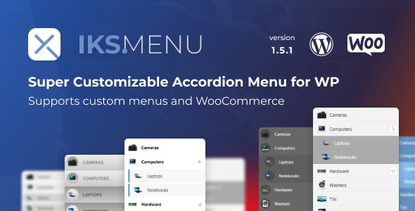 Download free Iks Menu v1.8.2 – Super Customizable Accordion Menu for WordPress