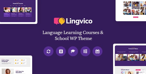 Download free Lingvico v1.0.3 – Language Center & Training Courses WordPress Theme