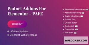 Download free Piotnet Addons Pro For Elementor v6.3.9