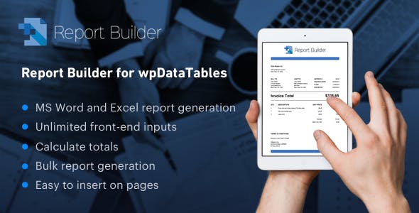 Download free Report Builder add-on for wpDataTables v1.1.8