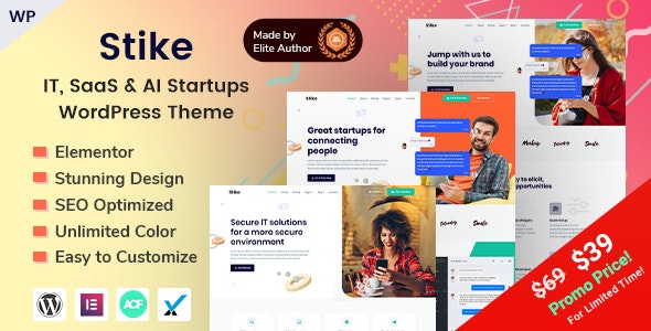 Download free Stike v2.0.0 – IT Startups WordPress Theme