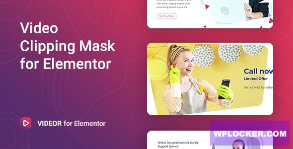 Download free Videor v1.0.2 – Video Clipping Mask for Elementor