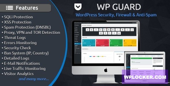 Download free WP Guard v1.4 – Security, Firewall & Anti-Spam plugin for WordPress