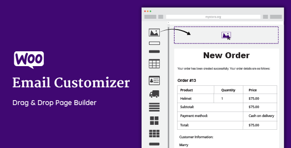 Download free WooCommerce Email Customizer with Drag and Drop v1.5.15