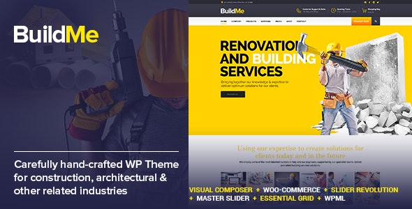 Download free BuildMe v4.3 – Construction & Architectural WP Theme
