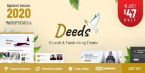 Download free Deeds v7.6 – Best Responsive Nonprofit Church WordPress Theme