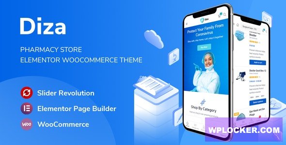 Download free Diza v1.0.1 – Pharmacy Store Elementor WooCommerce Theme