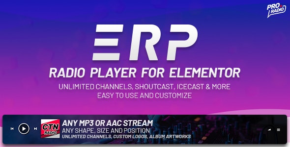 Download free Erplayer v1.0.6 – Radio Player for Elementor