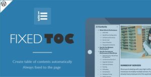 Download free Fixed TOC v3.1.19 – table of contents for WordPress plugin