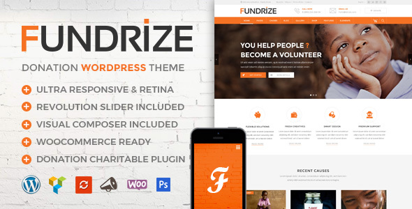 Download free Fundrize v1.12 – Responsive Donation & Charity Theme