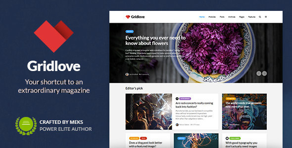 Download free Gridlove v1.9.7 – Creative Grid Style News & Magazine