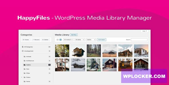 Download free Happy Files Pro v1.1.1 – Organize Your WordPress Media Files