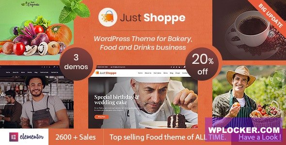 Download free Justshoppe v11.0 – Elementor Cake Bakery WordPress Theme