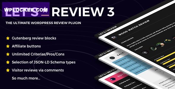Download free Let’s Review v3.2.3 – WordPress Plugin With Affiliate Options