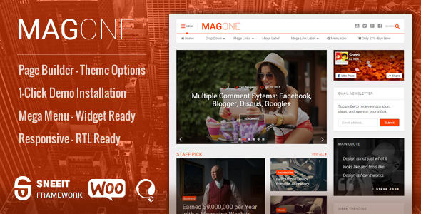 Download free MagOne v7.1 – Newspaper & Magazine WordPress Theme