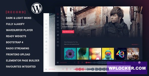 Download free Rekord v1.4.1 – Ajaxify Music – Events – Podcasts Multipurpose WordPress Theme