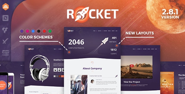 Download free Rocket v2.9.0 – Creative Multipurpose WordPress Theme